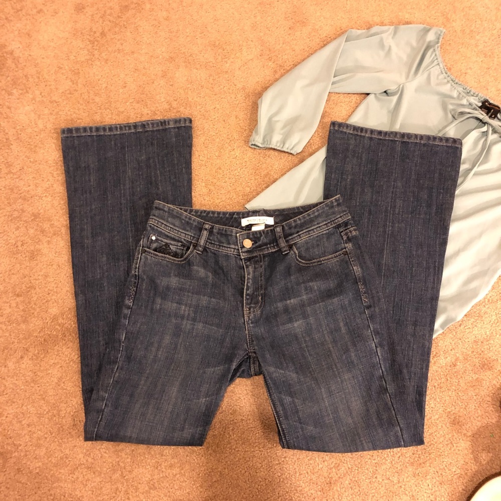 WHBM Dark Wash Bootcut Jeans. Size 0P